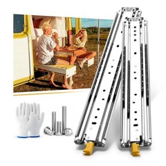 Drawer Slides Heavy Duty Locking 36 Inch, Ball Bearing Rails Track, Full Exte…