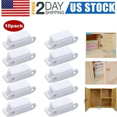 10PCS White Magnetic Door Catches Furniture Cabinet Closet Magnet Latch Strike