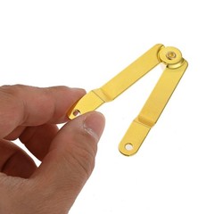 dophee 10Pcs Gold Folding Lid Support Hinges for 62x8mm/2.44″x0.31″,