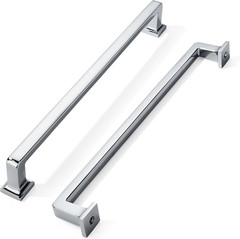 6 Pack Polished Chrome Cabinet Pulls, 12-3/5 Inch(320Mm) Hole Centers Cabinet Ha