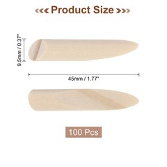 100Pcs Pocket Hole Plug, 9.5mm Pocket Hole Jig Solid Pine Wood Plugs, Wood Color