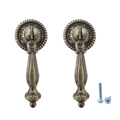 Honbay 2PCS Antique Style Bronze Metal Drawer Tear Drop Cabinet Decorative Pu…