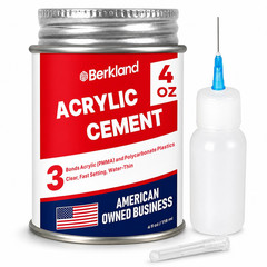 Acrylic Bonding Cement with Applicator Bottle 4 Oz, Clear Adhesive for Plexiglas