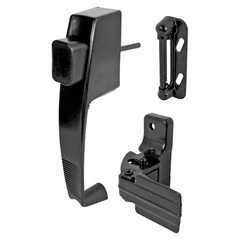 Prime-Line K 5071 Push Button Latch w/ Tie Down, Single Unit, 1 Pack, Black