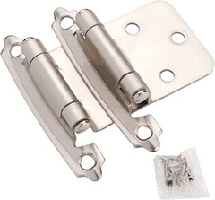Cabinet Hinges Brushed Nickel for Kitchen Cabinets Doors (25 Pair -50 Pcs)