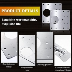 Cabinet Hinges Repair Plate,Stainless Steel Hinge Repair Brackets Kit,Kitchen Cu