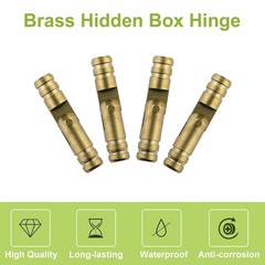 Barrel Hinges, 20Pcs Brass Invisible Hinges Hidden Cylindrical Barrel Hinges Min