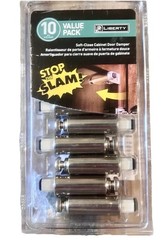 Liberty Cabinet Door Damper Soft Close Adapter Single Screw Nickel — 10 Pack