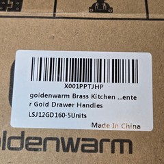 Goldenwarm 5 Pack Brushed Brass Cabinet Pulls 6-1/4″ Hole Center LSJ12GD160 Gold