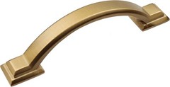 GlideRite 3-inch Hole Spacing Arched Cabinet Drawer Pulls, Pack of 10, Satin Gol