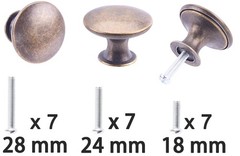 6 Pack Breen Bronze Round Antique Brass Kitchen Cabinet Knobs Cupboard Door K…