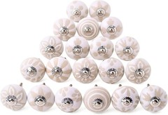 NAQSH Ceramic Cabinet Knobs – Set of 20 Handpainted Multipurpose Cupboard Door