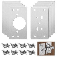 Cabinet Hinges Repair Plate Stainless Steel Mending Mount Replacement