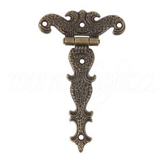 T-Shaped Hinges for Wooden Jewelry Boxes 4.45×2.72 Inch Set of 2 Antique Bronze