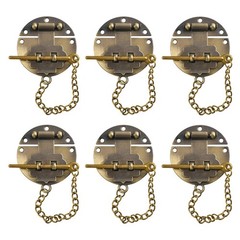6PCS Retro Hardware Lock Buckles Zinc Alloy for Wooden Jewelry Boxes 50 58mm