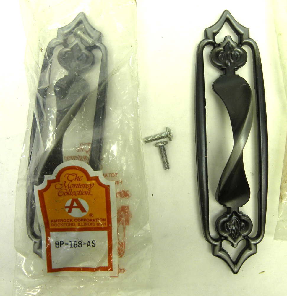 2 Pcs- Amerock BP-188-AS Monterey Collection Antique English Door / Drawer Pull