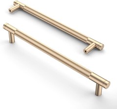 Asidrama 10 Pack 7.5 Inch(192mm) Gold Cabinet Pulls Knurled Cabinet Handles