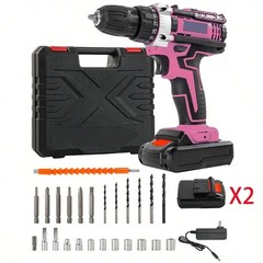 36V Rechargeable Drill 2 3.0Ah Batteries And A Charger Equipped With Drill LED