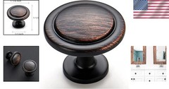 Stylish 30-Pack Round Oil-Rubbed Bronze Drawer and Cabinet Pulls – Easy Install
