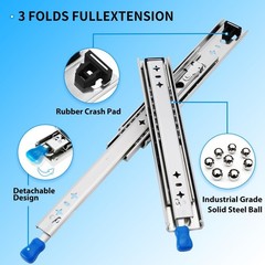 YENUO Heavy Duty Locking Drawer Slides Full Extension Runners with Lock 12 14…