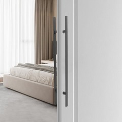 H-Shaped 304 Stainless Steel Door Pull Handle Black 1200 × 40 × 10mm Pair
