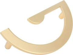 Vintage Gold Half Round Cabinet Handles 96mm Hole Center Brass Zinc Drawer Pulls