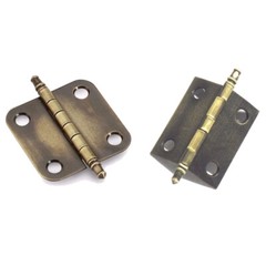 Pair of Amerock Antique English Brass 1 1/2″ Full Inset Butt Hinges BP2335-AE
