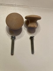 10 – 2 Packs Amerock BP811WD Unfinished Birch Wood 1-1/4 Inch Cabinet Knobs