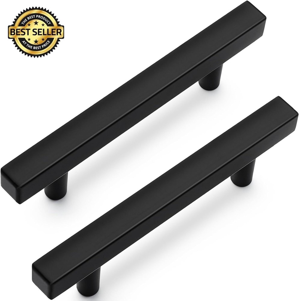 30 Pack 6 Inch Square Kitchen Cabinet Handles Black Cabinet Pulls Black Drawer..