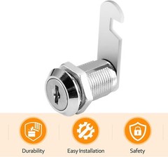 6 Packs Cabinet Cam Locks Set Keyed Alike Secure Drawer File RV Locks 20/25/30MM