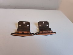 VTG 1960s Amerock Copper Black 3/8″ Inset Steel Hinges MCM Made in USA Reclaimed