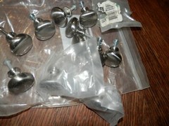 Chrome Nickel Drawer/Cabinet Pulls, Measure 1 1/4 Diameter