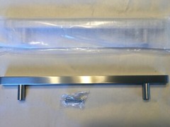 Stainless Steel Square T Bar Cabinet / Drawer Pull knobs W Screws 10 Inch Length