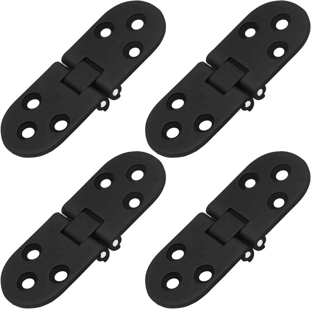 4PCS Folding Flip Top Hinge 180° Round Edge Heavy Duty Table Cabinet Hinge