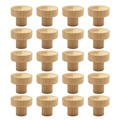 20PCS Round Unfinished Wood Unfinished (Flat Top Round Shape Pack of 20)