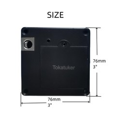 Tokatuker Invisible Cabinet Lock, Hidden NFC Lock DIY 1.2×3 Inch, Matte Black