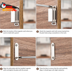 Ravinte Cabinet Door Magnets, 90Lbs Strong Magnetic Door Catch, Heavy Duty Magne