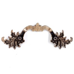 French Provincial Drawer Pulls – 6-Pack Antique Brass 3″ Hole Centers Vintage…