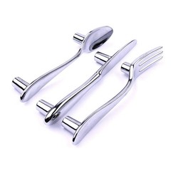 3 PCS Silver Creative Spoon Fork Knife Kitchen Cabinet Drawer Door Pull Handle