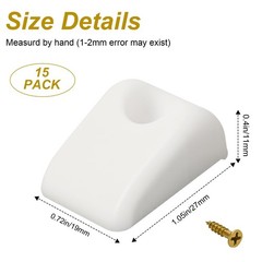 15 Pack Cabinet Drawer Bumpers, Hardware Furniture Drawer Slide Bumper for Ro…