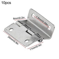 10pcs Tri-fold Hinge Nickel Plated Silver Wooden Box Hinge HIGH QUALITY