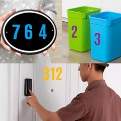 Mailbox Numbers Stickers, 60 PCS Self Adhesive Vinyl Waterproof House Yellow