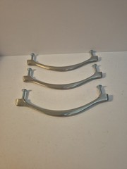 Set Of 3 Brushed Nickel Silver Drawer Pulls With Screws – 6″