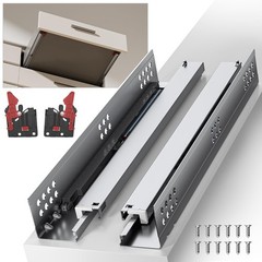 10 12 14 16 18 20 22 24 Inch Bottom Mount Soft Close Drawer Slides Full Exten…