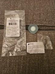 Seaglass 1-13/16 in. (47 mm) Vintage Aqua and Nickel Round Cabinet Knob