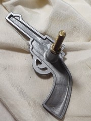 SET of 2 Western COWBOY GUN Southwest Mancave Pistol Handle Drawer Pull KNOBS