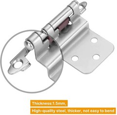 Kitchen Cabinet Hinges 3/8″ Inset Self Closing Face Mount For Cupboard Door Lot