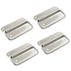 4 Pcs Chest Handles, 3 Inch Stainless Steel Foldable Pull Handles Ring Pull H…