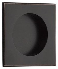 Emtek 2213 Square 2-1/2 Inch Square Flush Door Pull – Bronze