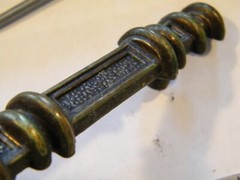 National Lock lot of 10 vintage 1970s metal drawer PULLS HANDLES 5 1/8″ long